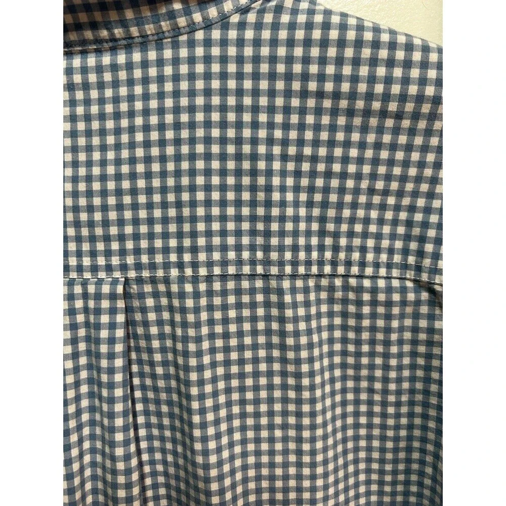 Johnnie-O Men’s Button Down Long Sleeve Shirt Large Blue Gingham Plaid